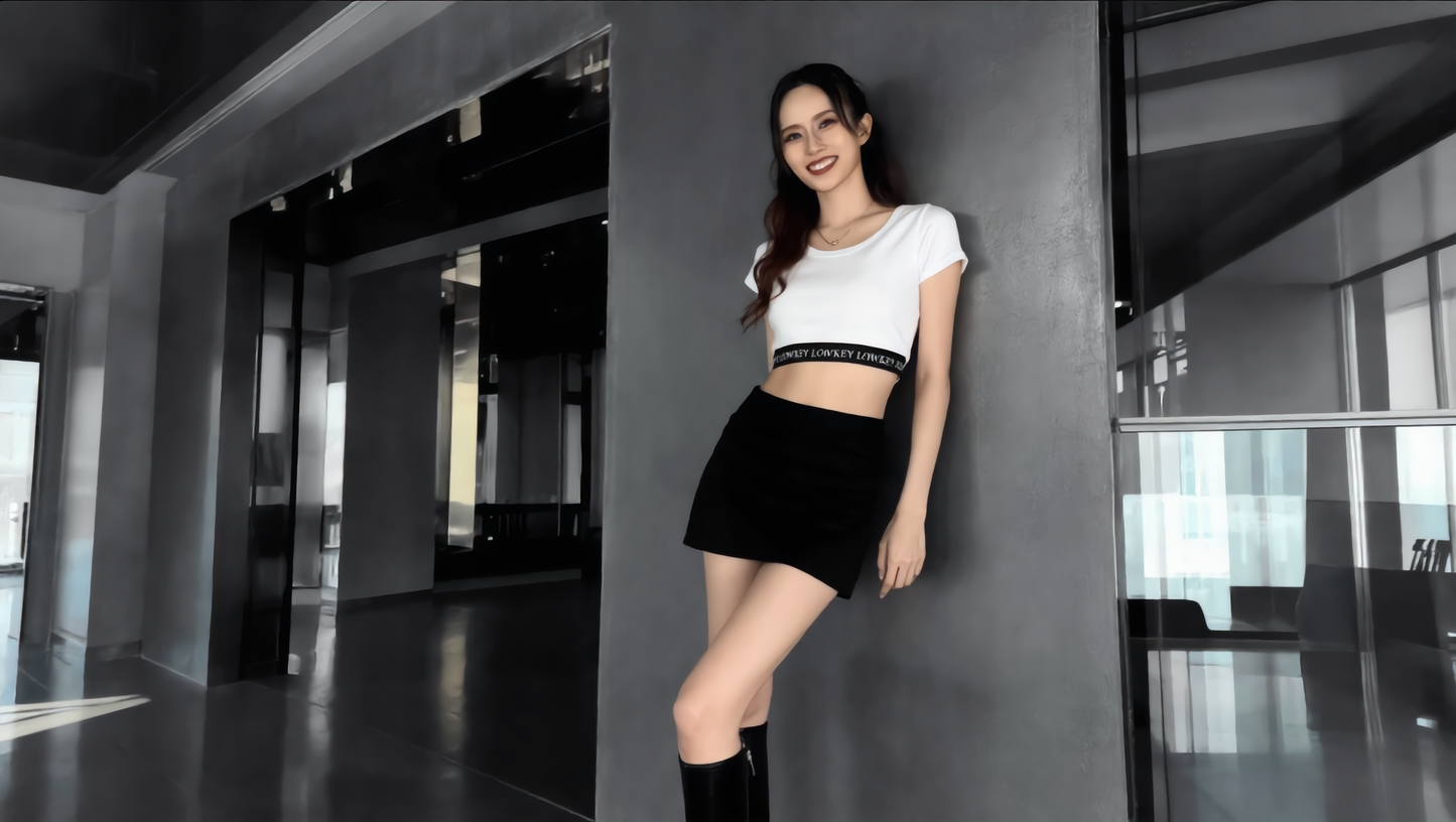 WAIST LOGO BAND T-SHIRT